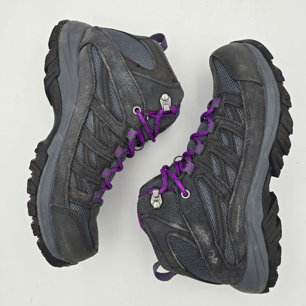Columbia Crestwood Mid Waterproof Hiking Shoes, Graphite, Bright Plum, Women's 6 - Picture 14 of 16